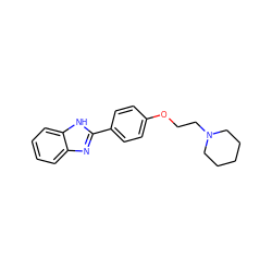 c1ccc2[nH]c(-c3ccc(OCCN4CCCCC4)cc3)nc2c1 ZINC000096282674