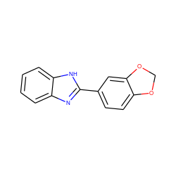 c1ccc2[nH]c(-c3ccc4c(c3)OCO4)nc2c1 ZINC000000324214