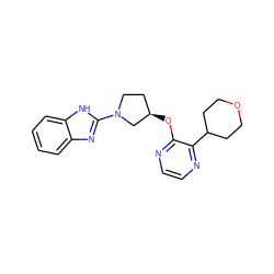 c1ccc2[nH]c(N3CC[C@@H](Oc4nccnc4C4CCOCC4)C3)nc2c1 ZINC000096168997