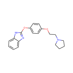 c1ccc2[nH]c(Oc3ccc(OCCN4CCCC4)cc3)nc2c1 ZINC000034502061