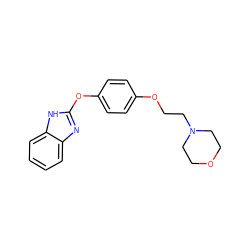 c1ccc2[nH]c(Oc3ccc(OCCN4CCOCC4)cc3)nc2c1 ZINC000040420494