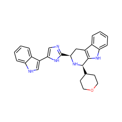 c1ccc2c(-c3cnc([C@H]4Cc5c([nH]c6ccccc56)[C@@H](C5CCOCC5)N4)[nH]3)c[nH]c2c1 ZINC000653730872