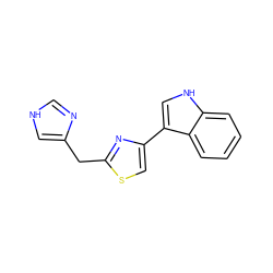 c1ccc2c(-c3csc(Cc4c[nH]cn4)n3)c[nH]c2c1 ZINC000029344439