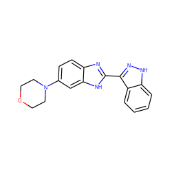 c1ccc2c(-c3nc4ccc(N5CCOCC5)cc4[nH]3)n[nH]c2c1 ZINC000036176934