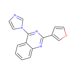 c1ccc2c(-n3ccnc3)nc(-c3ccoc3)nc2c1 ZINC000004239478