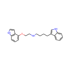 c1ccc2c(CCCCNCCOc3cccc4[nH]ccc34)c[nH]c2c1 ZINC000013581108