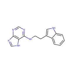 c1ccc2c(CCNc3ncnc4nc[nH]c34)c[nH]c2c1 ZINC000100447609