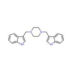 c1ccc2c(CN3CCN(Cc4c[nH]c5ccccc45)CC3)c[nH]c2c1 ZINC000019909549