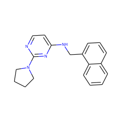 c1ccc2c(CNc3ccnc(N4CCCC4)n3)cccc2c1 ZINC000049089348