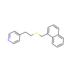 c1ccc2c(CSCCc3ccncc3)cccc2c1 ZINC000017439963