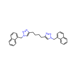 c1ccc2c(Cn3cc(CCCCc4cn(Cc5cccc6ccccc56)nn4)nn3)cccc2c1 ZINC000096917657