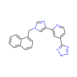 c1ccc2c(Cn3cnc(-c4cc(-c5nn[nH]n5)ccn4)c3)cccc2c1 ZINC000225939860