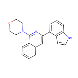 c1ccc2c(N3CCOCC3)nc(-c3cccc4[nH]ccc34)cc2c1 ZINC000095564463