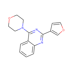 c1ccc2c(N3CCOCC3)nc(-c3ccoc3)nc2c1 ZINC000004239380