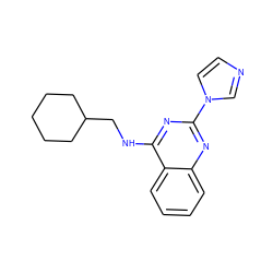 c1ccc2c(NCC3CCCCC3)nc(-n3ccnc3)nc2c1 ZINC000013743201