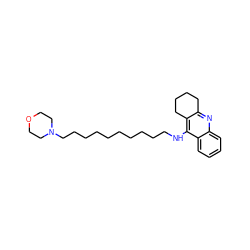 c1ccc2c(NCCCCCCCCCCN3CCOCC3)c3c(nc2c1)CCCC3 ZINC000072113636