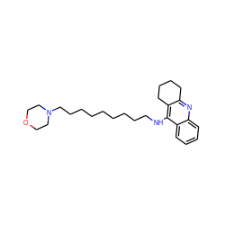 c1ccc2c(NCCCCCCCCCN3CCOCC3)c3c(nc2c1)CCCC3 ZINC000072113697