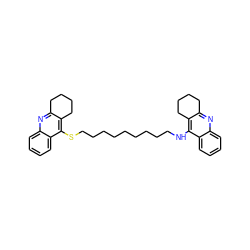 c1ccc2c(NCCCCCCCCCSc3c4c(nc5ccccc35)CCCC4)c3c(nc2c1)CCCC3 ZINC000013612206