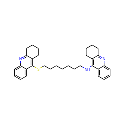 c1ccc2c(NCCCCCCCSc3c4c(nc5ccccc35)CCCC4)c3c(nc2c1)CCCC3 ZINC000013492738