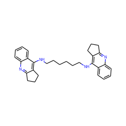 c1ccc2c(NCCCCCCNc3c4c(nc5ccccc35)CCC4)c3c(nc2c1)CCC3 ZINC000013473786