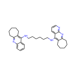 c1ccc2c(NCCCCCCNc3c4c(nc5ncccc35)CCCCC4)c3c(nc2c1)CCCCC3 ZINC000049036774