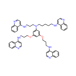 c1ccc2c(NCCCCCN(CCCNc3ccnc4ccccc34)c3cc(OCCCNc4ccnc5ccccc45)cc(OCCCNc4ccnc5ccccc45)c3)ccnc2c1 ZINC000150552500