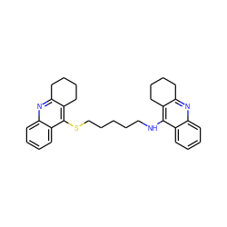 c1ccc2c(NCCCCCSc3c4c(nc5ccccc35)CCCC4)c3c(nc2c1)CCCC3 ZINC000013492742