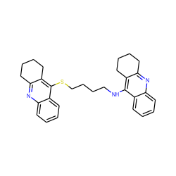 c1ccc2c(NCCCCSc3c4c(nc5ccccc35)CCCC4)c3c(nc2c1)CCCC3 ZINC000014947272