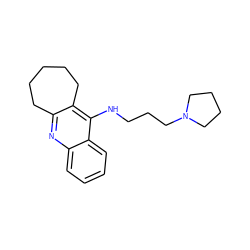 c1ccc2c(NCCCN3CCCC3)c3c(nc2c1)CCCCC3 ZINC000013533608