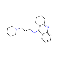 c1ccc2c(NCCCN3CCCCC3)c3c(nc2c1)CCCC3 ZINC000013472656