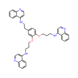 c1ccc2c(NCCCOc3ccc(CCNc4ccnc5ccccc45)cc3OCCCNc3ccnc4ccccc34)ccnc2c1 ZINC000028650141