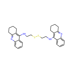 c1ccc2c(NCCSSCCNc3c4c(nc5ccccc35)CCCC4)c3c(nc2c1)CCCC3 ZINC000169309087