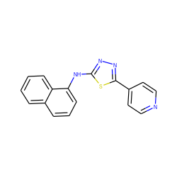 c1ccc2c(Nc3nnc(-c4ccncc4)s3)cccc2c1 ZINC000000810628