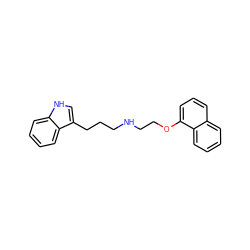 c1ccc2c(OCCNCCCc3c[nH]c4ccccc34)cccc2c1 ZINC000013581096