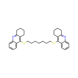 c1ccc2c(SCCCCCCCSc3c4c(nc5ccccc35)CCCC4)c3c(nc2c1)CCCC3 ZINC000014947267