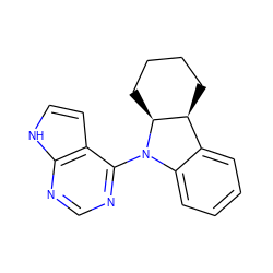 c1ccc2c(c1)[C@@H]1CCCC[C@@H]1N2c1ncnc2[nH]ccc12 ZINC000040874454