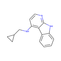 c1ccc2c(c1)[nH]c1nccc(NCC3CC3)c12 ZINC000040428755