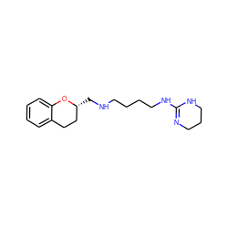 c1ccc2c(c1)CC[C@@H](CNCCCCNC1=NCCCN1)O2 ZINC000026580000