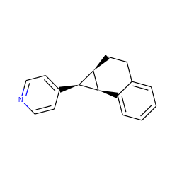 c1ccc2c(c1)CC[C@@H]1[C@H](c3ccncc3)[C@H]21 ZINC000013741585