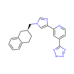 c1ccc2c(c1)CC[C@H](Cn1cnc(-c3cc(-c4nn[nH]n4)ccn3)c1)C2 ZINC000225941296