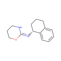 c1ccc2c(c1)CCC[C@H]2/N=C1\NCCCO1 ZINC000026399100