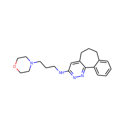 c1ccc2c(c1)CCCc1cc(NCCCN3CCOCC3)nnc1-2 ZINC000027982540