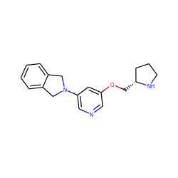 c1ccc2c(c1)CN(c1cncc(OC[C@@H]3CCCN3)c1)C2 ZINC000064539797