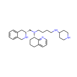 c1ccc2c(c1)CN[C@@H](CN(CCCCNC1CCNCC1)[C@H]1CCCc3cccnc31)C2 ZINC001772648530