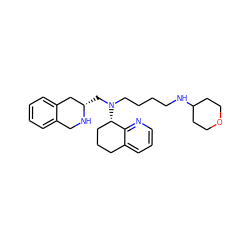 c1ccc2c(c1)CN[C@@H](CN(CCCCNC1CCOCC1)[C@H]1CCCc3cccnc31)C2 ZINC001772579406