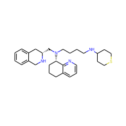 c1ccc2c(c1)CN[C@@H](CN(CCCCNC1CCSCC1)[C@H]1CCCc3cccnc31)C2 ZINC001772614703