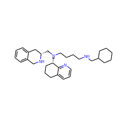 c1ccc2c(c1)CN[C@@H](CN(CCCCNCC1CCCCC1)[C@H]1CCCc3cccnc31)C2 ZINC001772628472