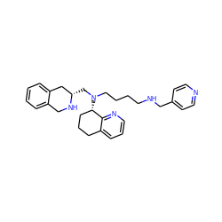 c1ccc2c(c1)CN[C@@H](CN(CCCCNCc1ccncc1)[C@H]1CCCc3cccnc31)C2 ZINC001772623841