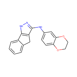 c1ccc2c(c1)Cc1c(Nc3ccc4c(c3)OCCO4)n[nH]c1-2 ZINC000095582279