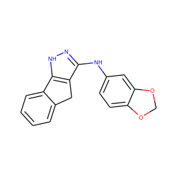 c1ccc2c(c1)Cc1c(Nc3ccc4c(c3)OCO4)n[nH]c1-2 ZINC000095584030